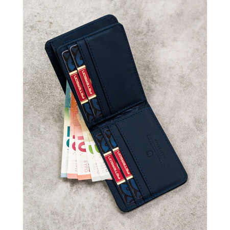 Marineblaue Herren Geldbörse mit geometrischem Muster – Peterson