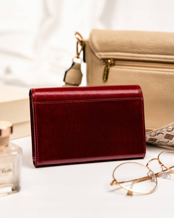 Mittlere, bequeme Damen Geldbörse aus Leder mit RFID – Rovicky