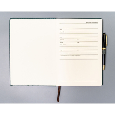 Grünes Notizbuch im Hardcover im B5-Format liniert - Peterson