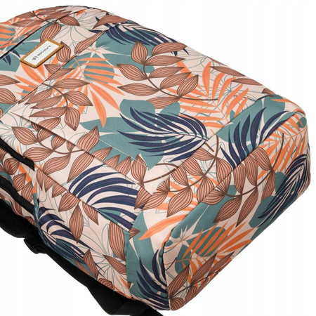 Klassischer Damen Rucksack aus Polyester mit Blumenmuster – Rovicky