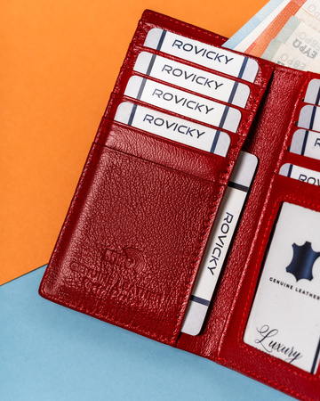 Geräumige, horizontale Damen Geldbörse aus Leder – Lorenti