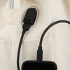 Damen Rucksack aus Polyester in Ecru mit Laptopfach und USB-Anschluss – Peterson