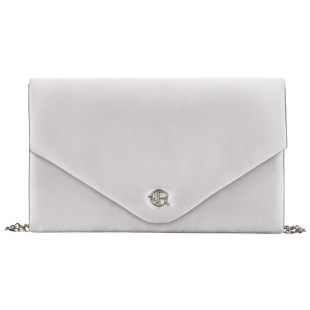 Silberne, kleine Damen-Clutch aus synthetischem Stoff - Rovicky