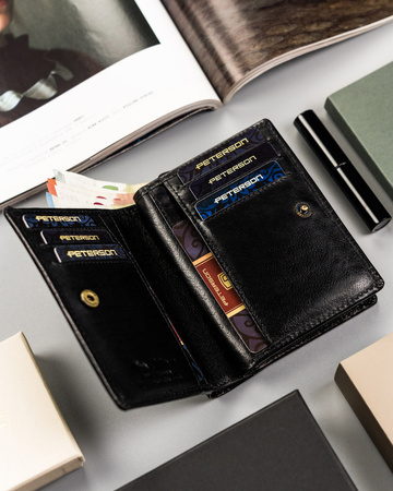 Damen Geldbörse aus Leder mittlerer Größe – Peterson
