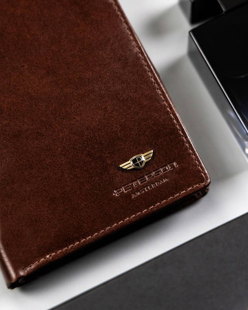 Herren-Geldbörse aus Leder ohne Verschluss – Peterson