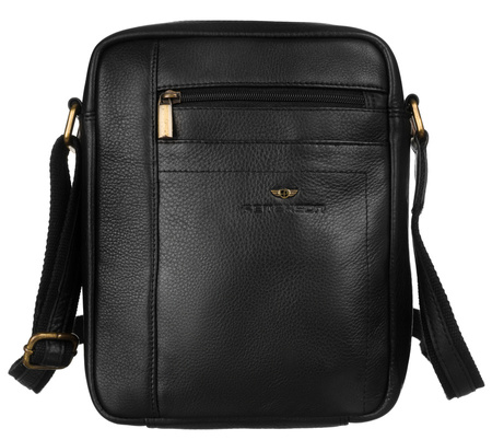 Herren Ledertasche mit Reißverschlussfach – Peterson