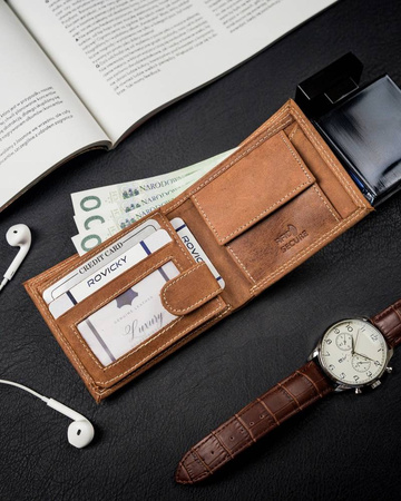 Herren Geldbörse aus Leder ohne Verschluss – Always Wild