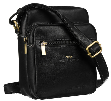 Geräumige Leder Herrentasche mit Fächern – Peterson