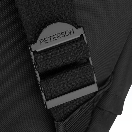 Großer Damen-Rucksack aus Polyester und Öko-Leder, mit Reißverschluss - Peterson