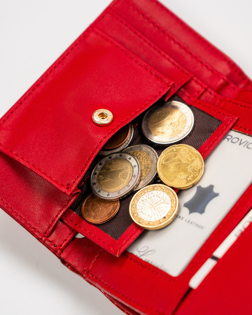 Damen Geldbörse aus Öko-Leder mit Druckknopfverschluss – Milano Design