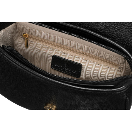 Kleine, schwarze Damen-Handtasche mit Schulterriemen aus Öko-Leder – Peterson