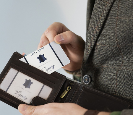 Elegante Herren Geldbörse mit Anti-Skimming-Membran – Rovicky