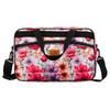 Mehrfarbige Reisetasche aus strapazierfähigem Polyester mit USB-Anschluss und Pflanzenmuster – Rovicky