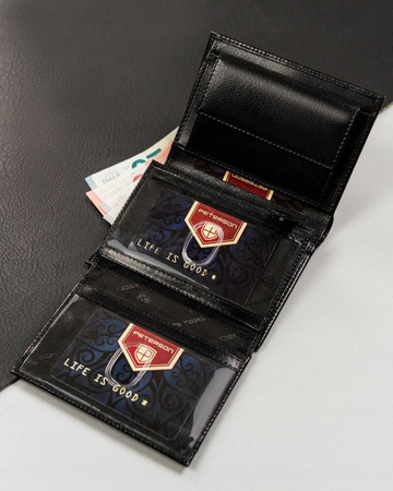 Große Herren Geldbörse aus Echtleder ohne Verschluss – Peterson