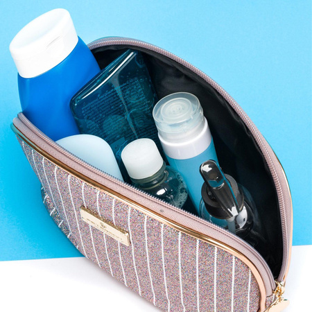 Handliche Reisekosmetiktasche in Rosa – Peterson