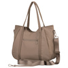 Damen-Shopper aus Polyester in Beige, ein Hauptfach und mit Reißverschluss – Peterson