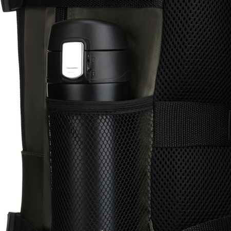 Grauer Reise-Rucksack mit atmungsaktiven Trägern, Reißverschluss – Peterson