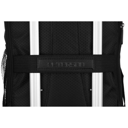 Reise-Rucksack aus schwarzem Polyester, ideal als Handgepäck – Peterson