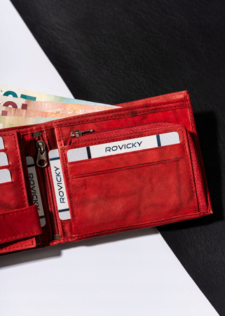 Große Herren Geldbörse aus Leder ohne Verschluss – Always Wild