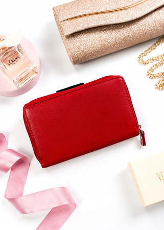 Damen Geldbörse aus Leder mit Druckknopf und Reißverschluss – Peterson