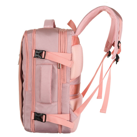 Rucksack mit Laptopfach aus pinkfarbener Cordura mit verstellbaren Trägern – Peterson