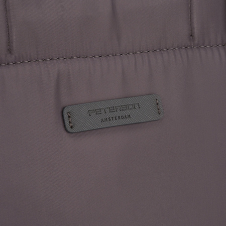 Damen-Shopper aus Nylon in Grau mit abnehmbarem, verstellbarem Gürtel - Peterson