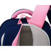 Praktischer Rucksack aus Polyester in Marineblau-Rosa auf ergonomischen Schultergurten – Peterson