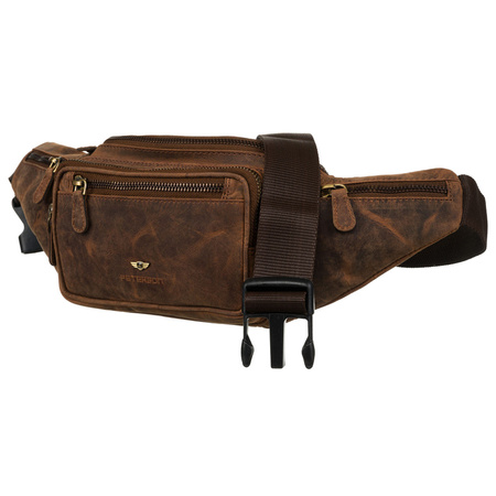 Geräumige braune Herren-Tasche aus Leder – Peterson