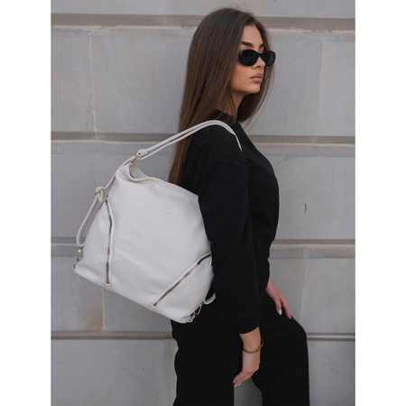 Große Damen Tasche mit Taschen in Beige – Rovicky