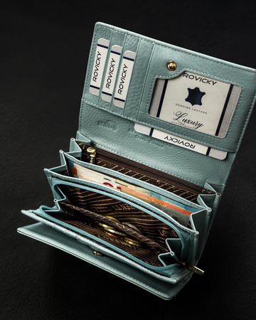 Lackierte Damen Geldbörse für Karten mit RFID Protect – Lorenti