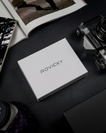 Große, originelle Herren Geldbörse aus Glattleder mit RFID – Rovicky