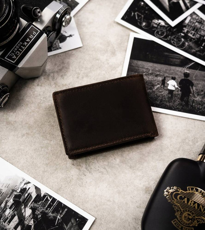 Kleine Herren Geldbörse aus Leder ohne Verschluss – Buffalo Wild