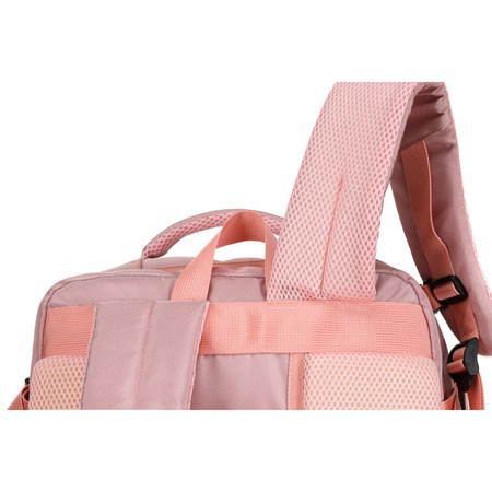 Rucksack mit Laptopfach aus pinkfarbener Cordura mit verstellbaren Trägern – Peterson