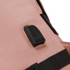 Geräumiger, reisetauglicher Kabinenrucksack mit USB in Rosa – Peterson