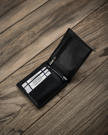 Herren Geldklammer aus Leder mit Kartenfächern – Cavaldi