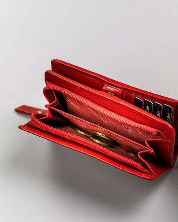 Große Damen Geldbörse aus Leder mit RFID-Schutz – Peterson