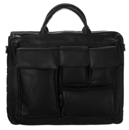 Elegante Laptoptasche aus Echtleder mit mehreren Fächern