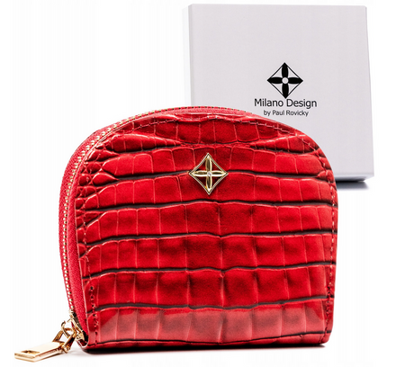 Kleine Damen Münzbörse mit Reißverschluss – Milano Design
