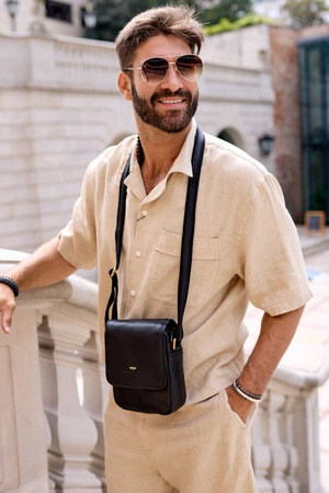 Herren Umhängetasche aus echtem Leder – Peterson