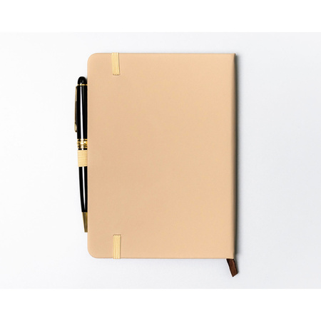 Notizbuch im Format B6 in Khaki mit Punkten bedruckt – Peterson