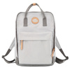 Grauer, praktischer Damen Rucksack mit Reißverschluss – Himawari