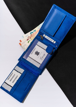 Große Herren Geldbörse aus Leder, Querformat – Always Wild