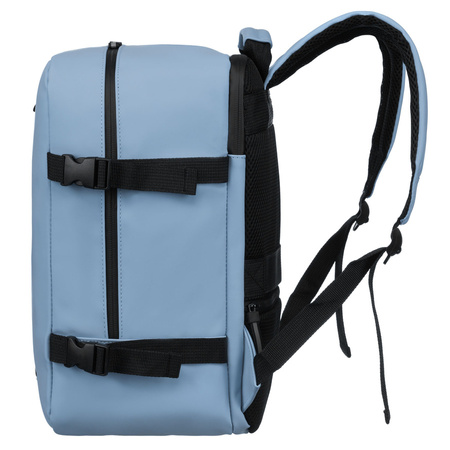 Blauer Reiserucksack aus wasserabweisendem Material für Handgepäck – Peterson