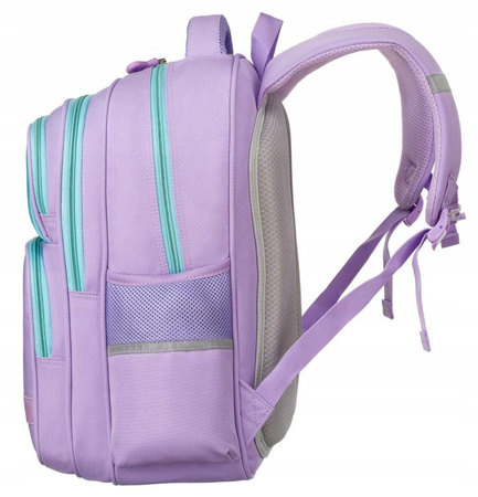 Violetter Schulrucksack mit verstellbaren Trägern – Peterson
