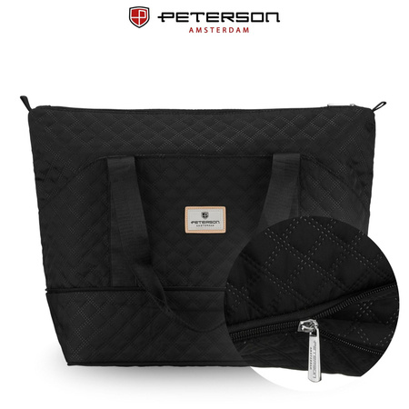 Schwarze, trainingstasche aus Polyester, mit einem Fach - Peterson