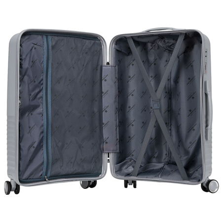 Peterson Koffer-Set aus ABS-Kunststoff in Grau