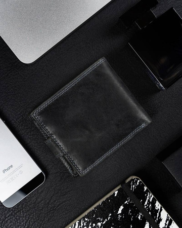 Herren Geldbörse aus Leder mit Druckknopf – Always Wild