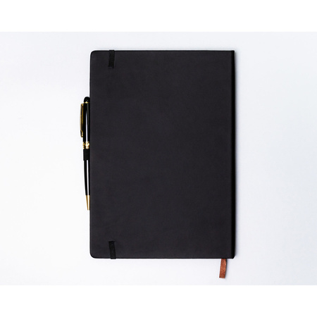 Schwarzes Notizbuch im Hardcover-Format B5, liniert – Peterson