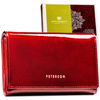 Lackierte, rote Damen-Geldbörse aus Leder mit Druckknopfverschluss - Peterson