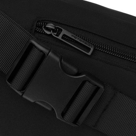 Schwarze Herren-Gürteltasche mit Außentasche mit Reißverschluss – Peterson